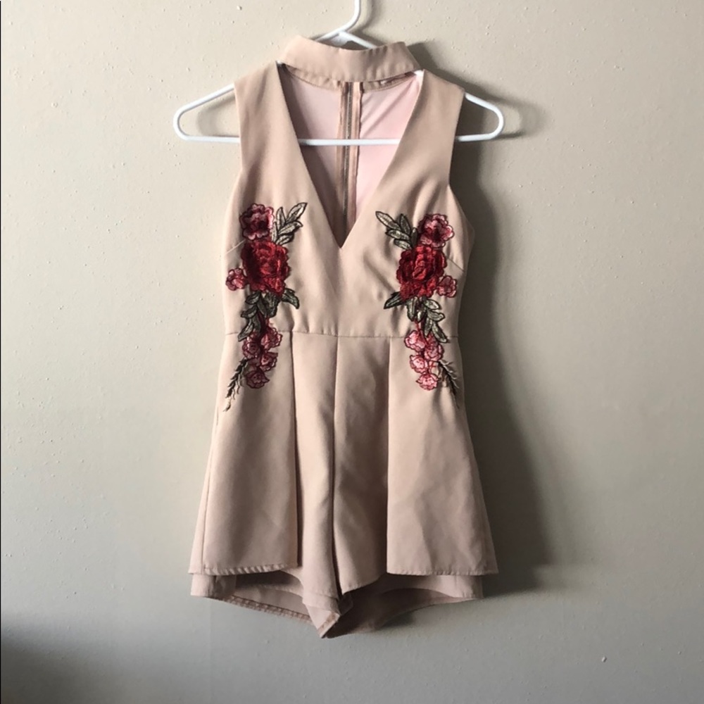 cream and floral romper - L’Atiste by Amy